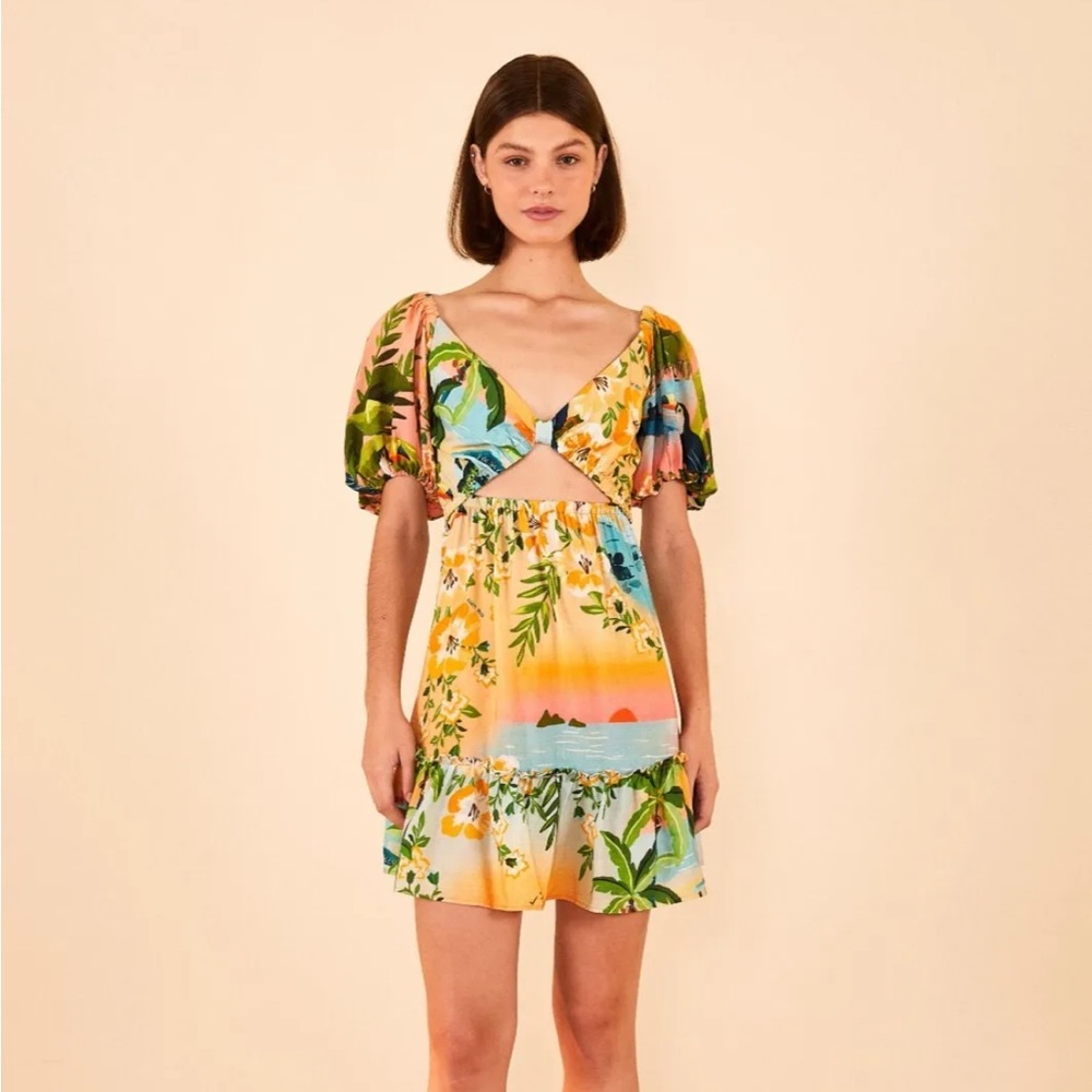 Farm Rio Brazil sunny day mini dress